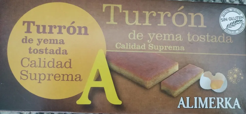 Turrón de yema tostada