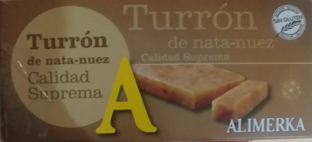Turrón de nata nuez