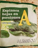 Espinacas hojas en porciones