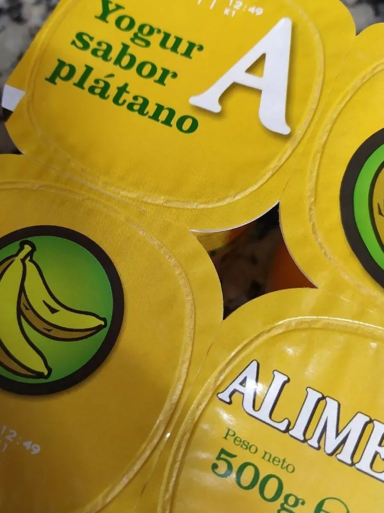 Yogur sabor plátano