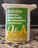 Biactiv cremoso desnatado con manzana y cereales