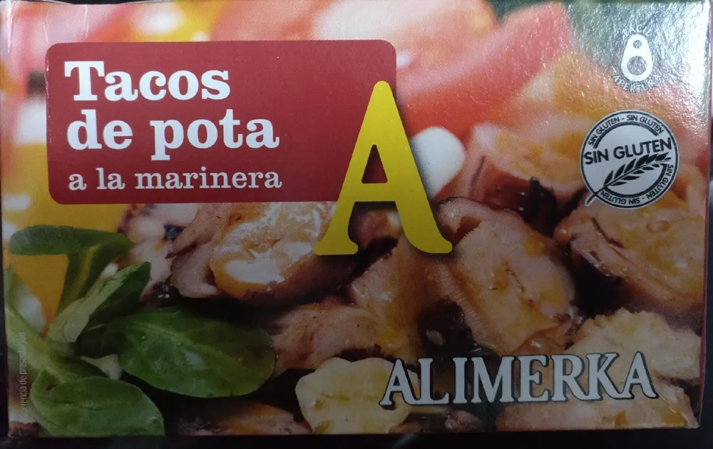 Tacos de pota a la marinera