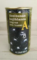 Aceitunas hojiblanca negras con hueso