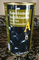 Aceitunas hojiblanca negras deshuesadas