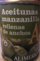 Aceitunas manzanilla rellenas de anchoa