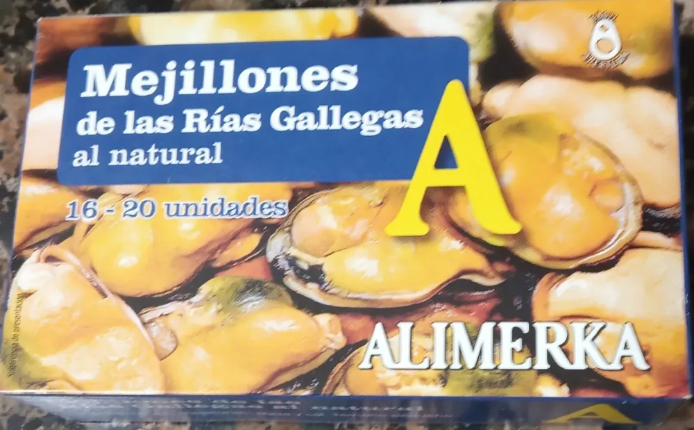 Mejillones de las rías gallegas al natural