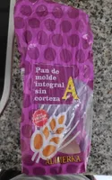 Pan de molde integral sin corteza