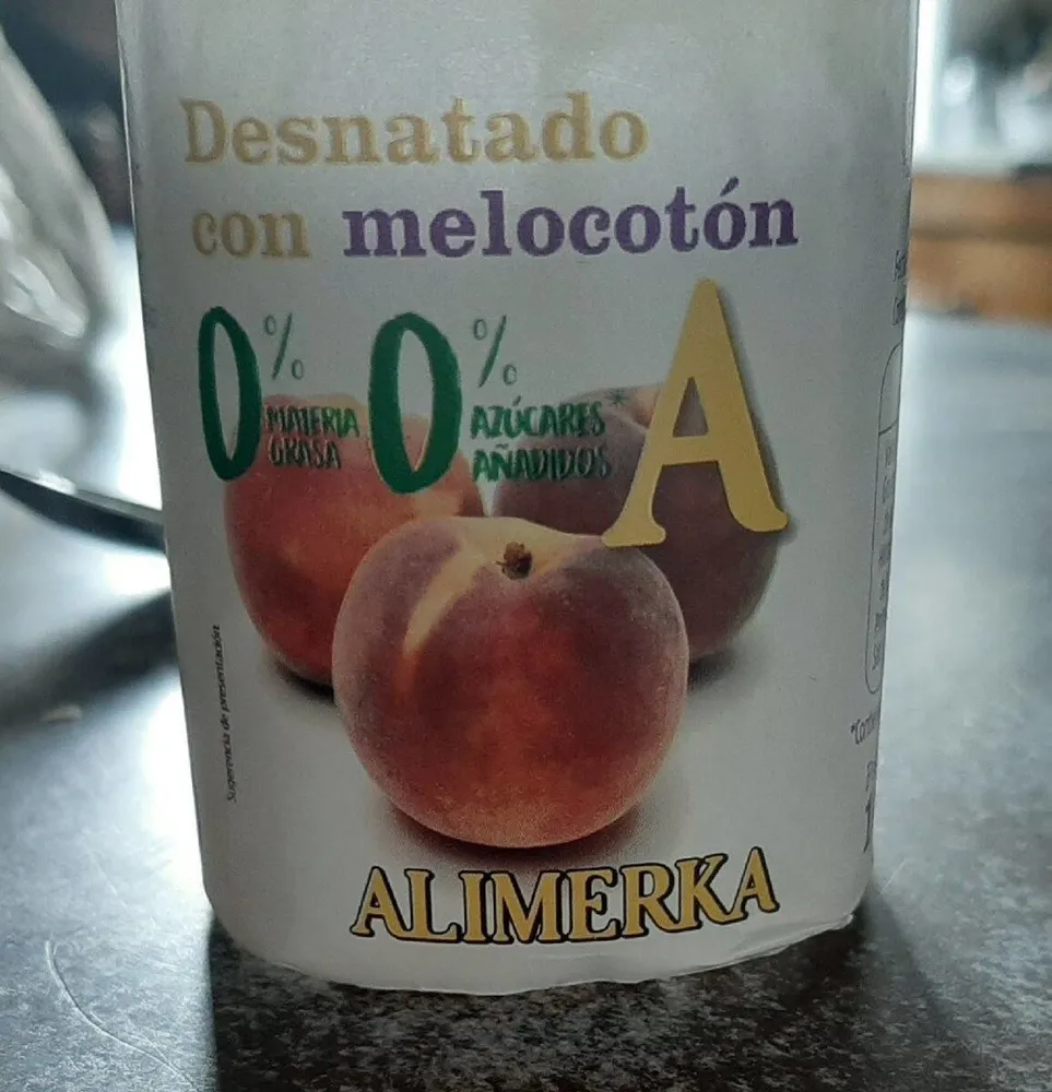Yogur desnatado con melocotón
