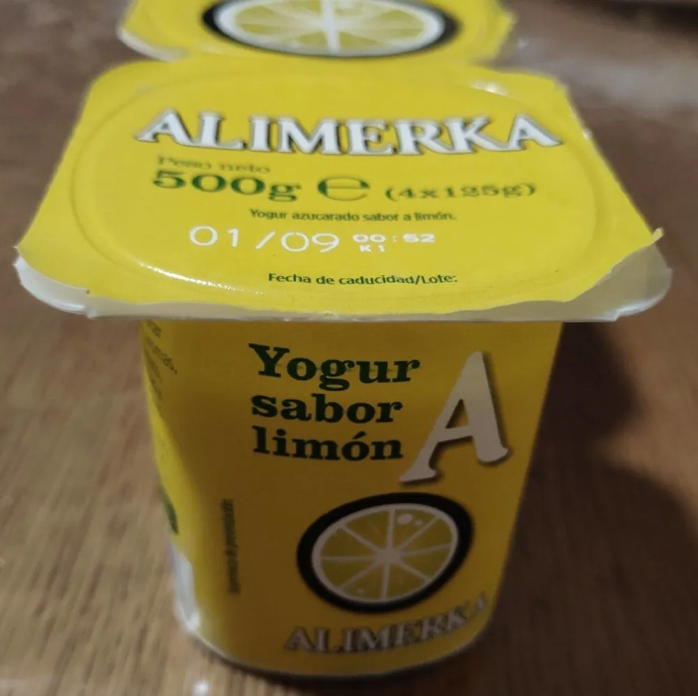 Yogur sabor limón