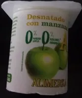 Yogur desnatado con manzana