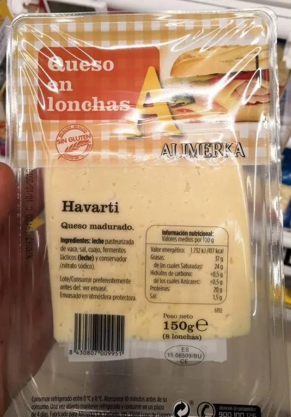 Havarti en lonchas