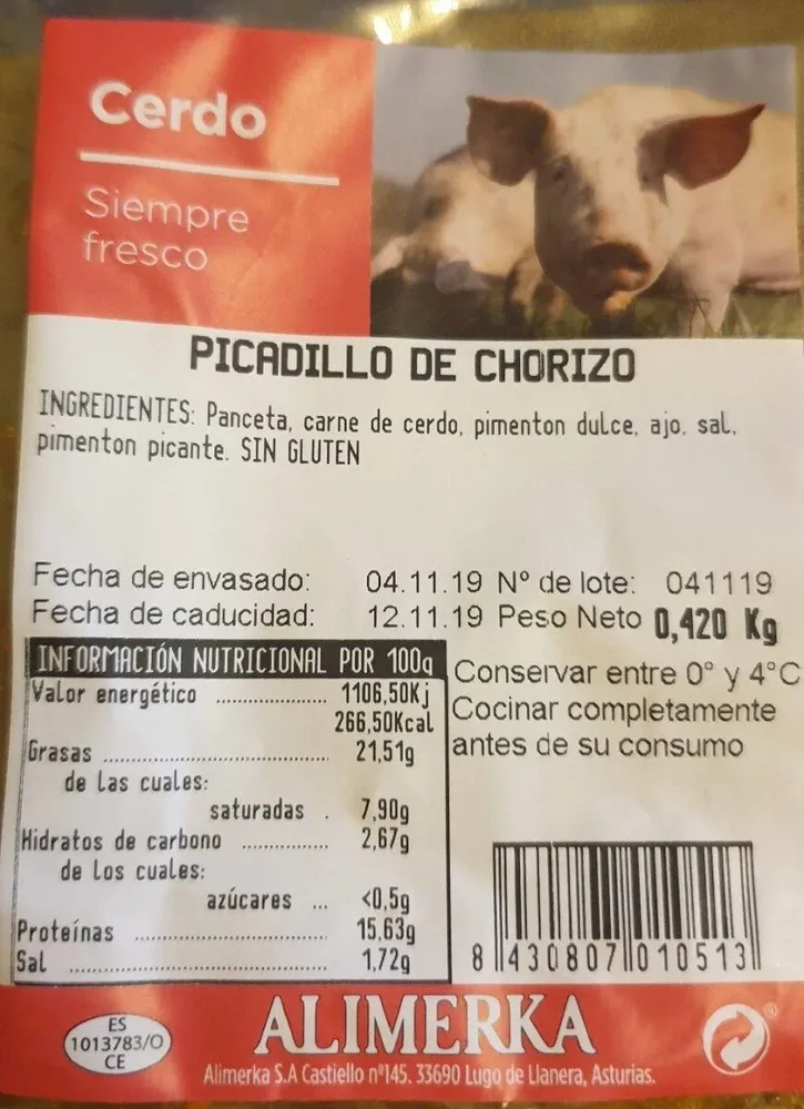 Picadillo de chorizo