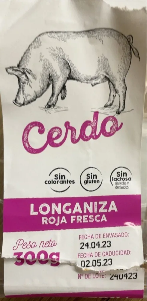 Longaniza roja fresca