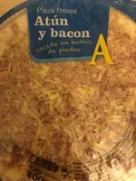 Pizza fresca atún y bacon
