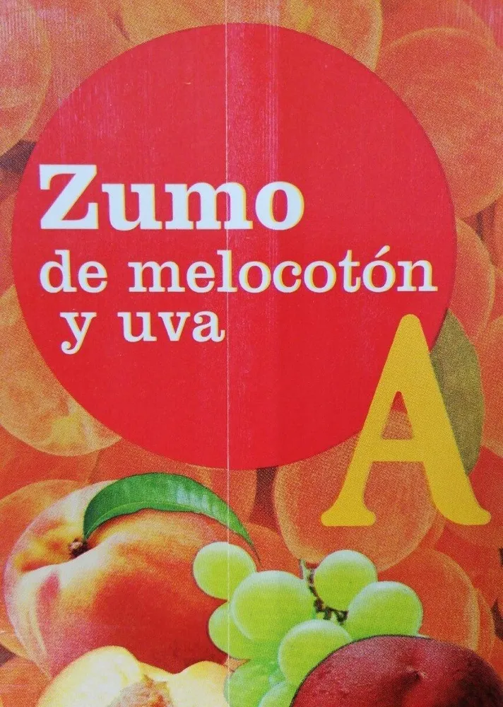Zumo de melocoton y uva