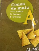 Conos de maiz con sabor a bacon y queso