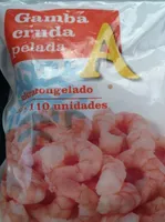 Gamba cruda pelada
