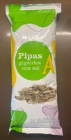 Pipas gigantes tostadas con sal