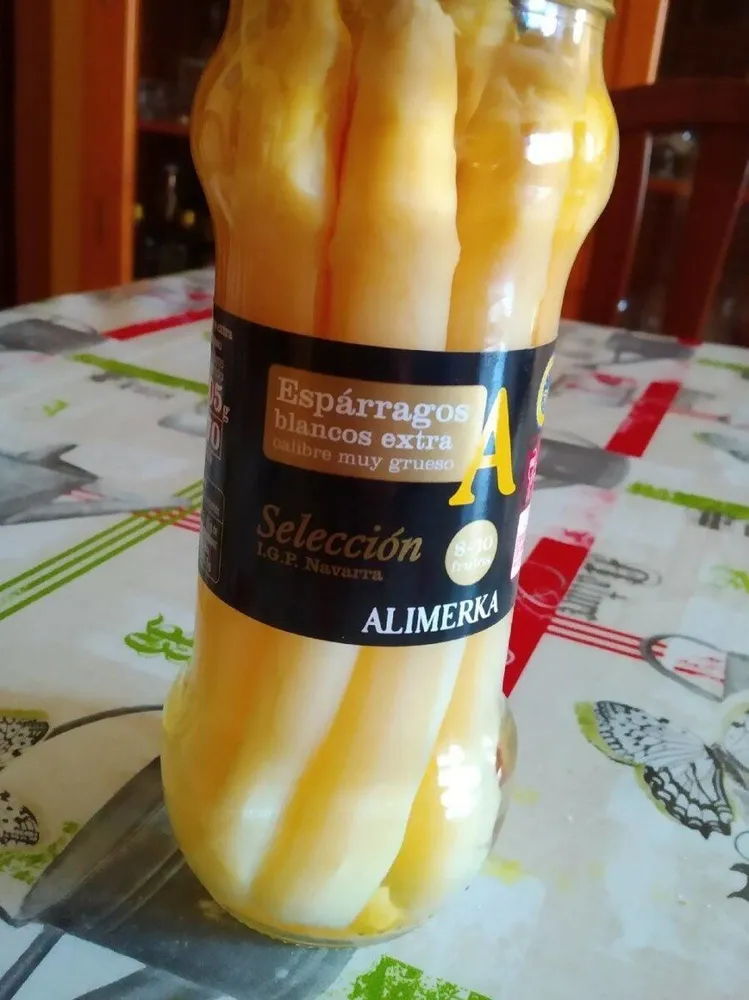Espárragos blancos extra calibre muy grueso