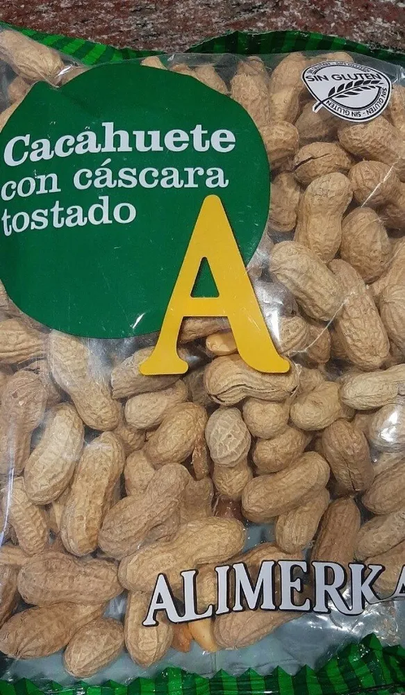 Cacahuete con cáscara tostado