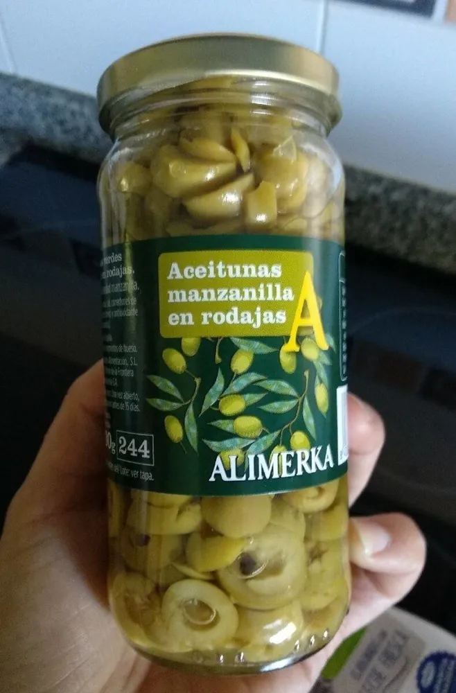 Aceitunas manzanilla en rodajas