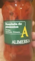 Ensalada de pimientos, en tiras- agridulce.