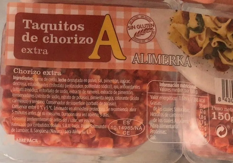 Taquitos de chorizo