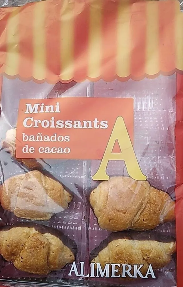 Mini croissants bañados de cacao