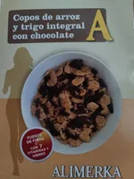 Copos de arroz y trigo integral con chocolate