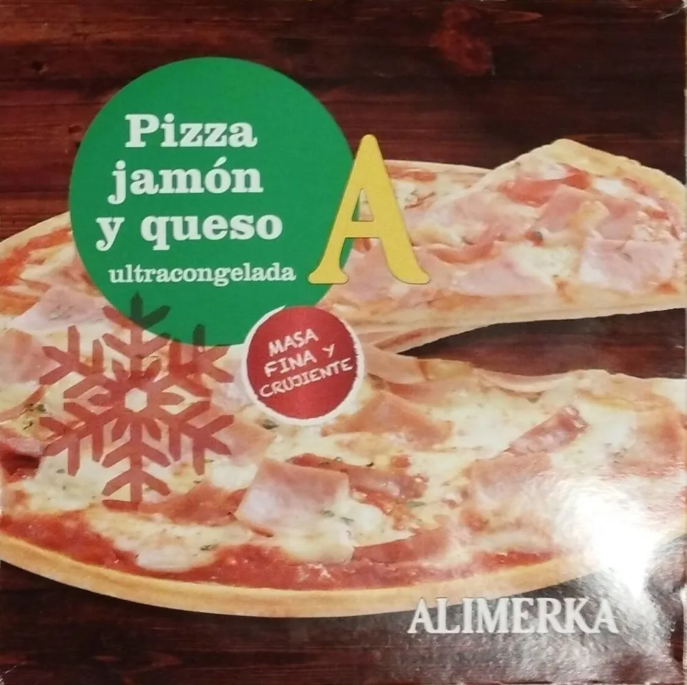 Pizza jamón y queso ultracongelada