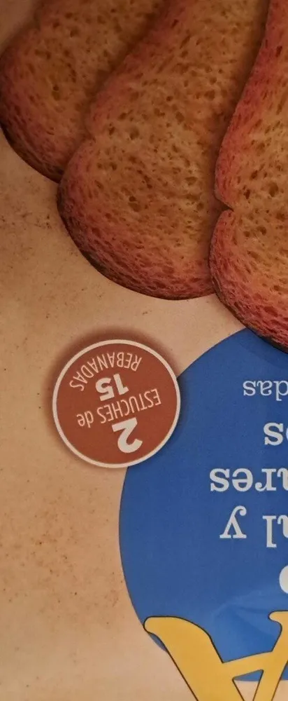 Pan tostado bajo en sal sin azúcar