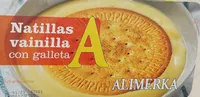Natillas vainilla con galleta