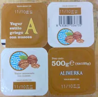 Yogur estilo griego con nueces