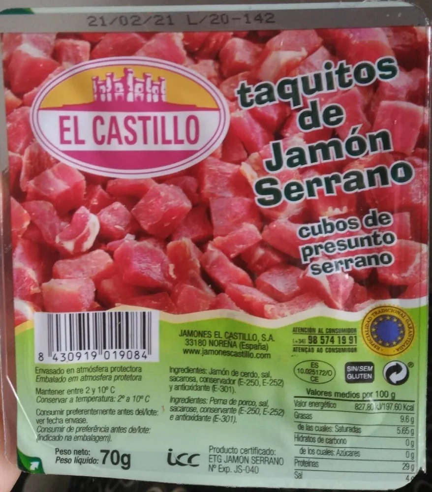 Taquitos de jamón Serrano