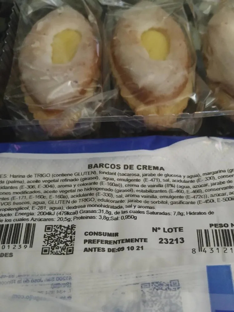 Barcos de crema