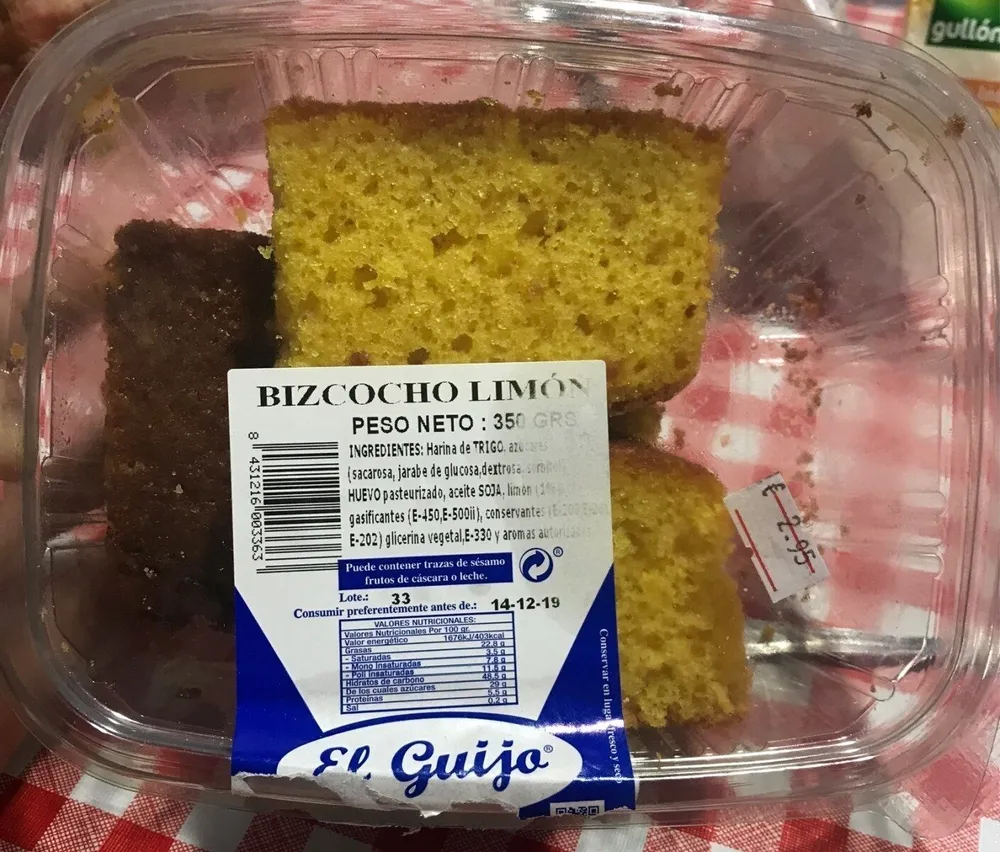 Bizcocho Limon