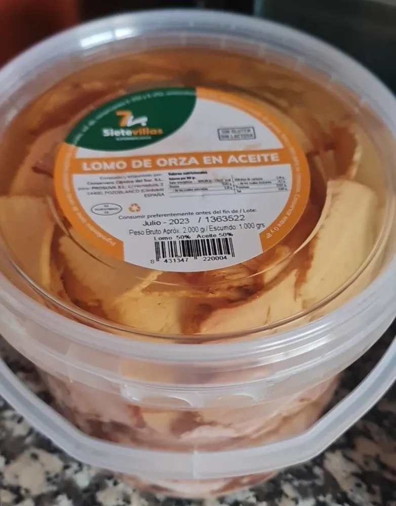 Lomo de orza en aceite