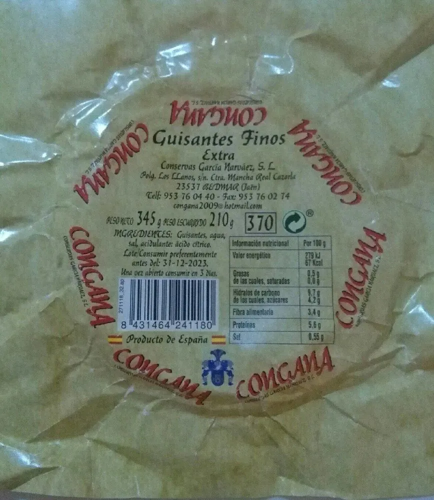 Guisantes finos extra