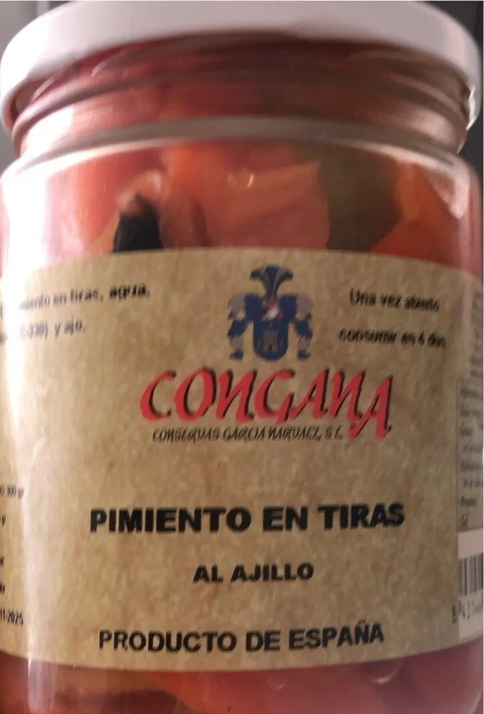 Pimiento en tiras al ajillo