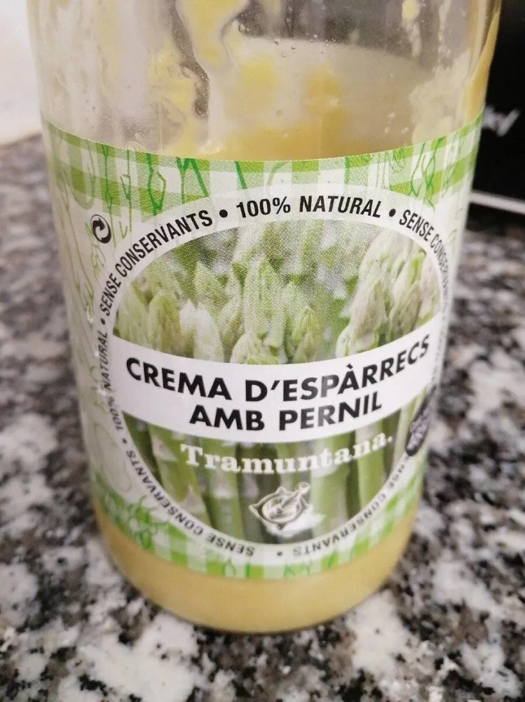 Crema d'espàrrecs amb pernil