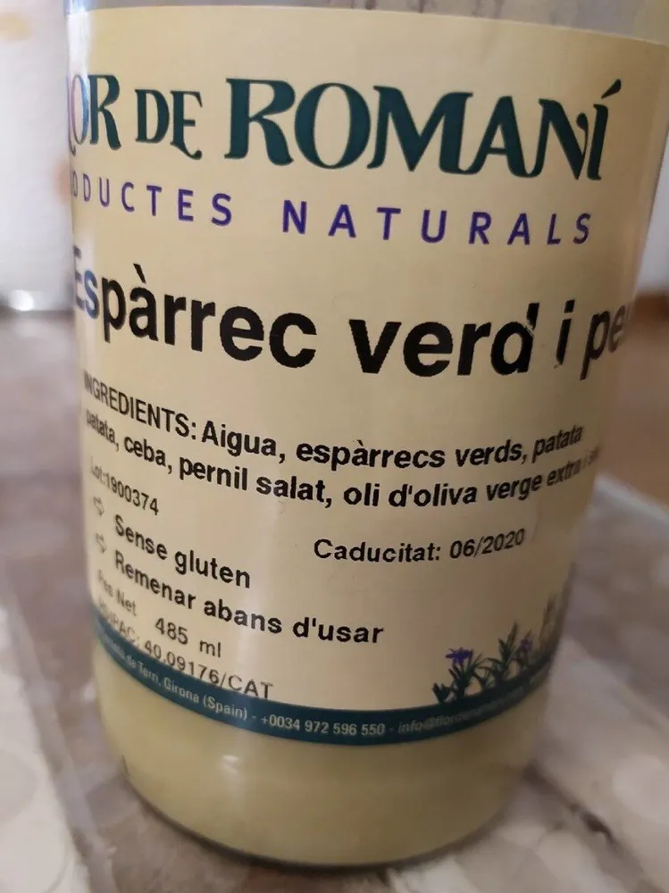 Crema de espárrago verde