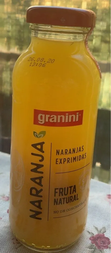 Zumo de fruta natural de naranja