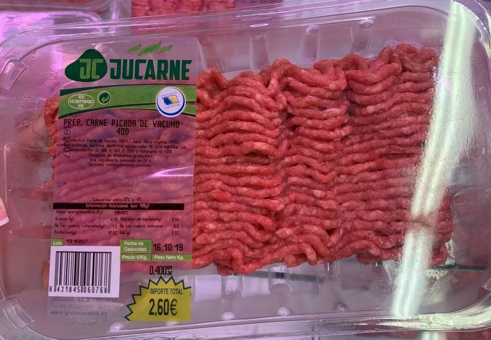 Prep. Carne picada de vacuno
