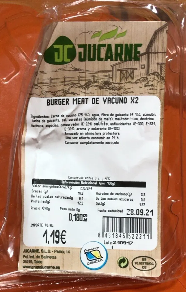 Burguer meat de vacuno