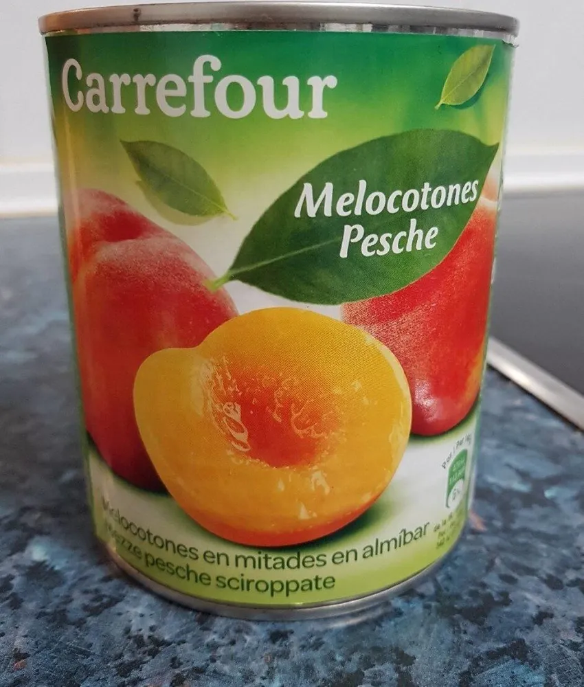 Melocotones en mitades en almibar