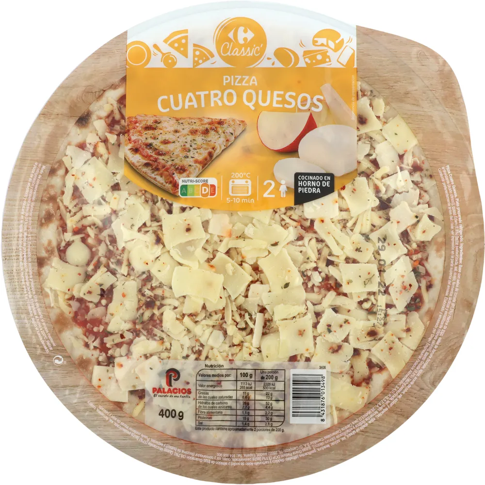 Pizza cuatro quesos