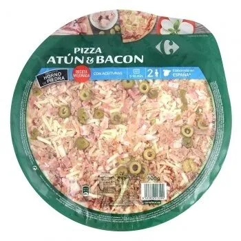 Pizza atún y bacon