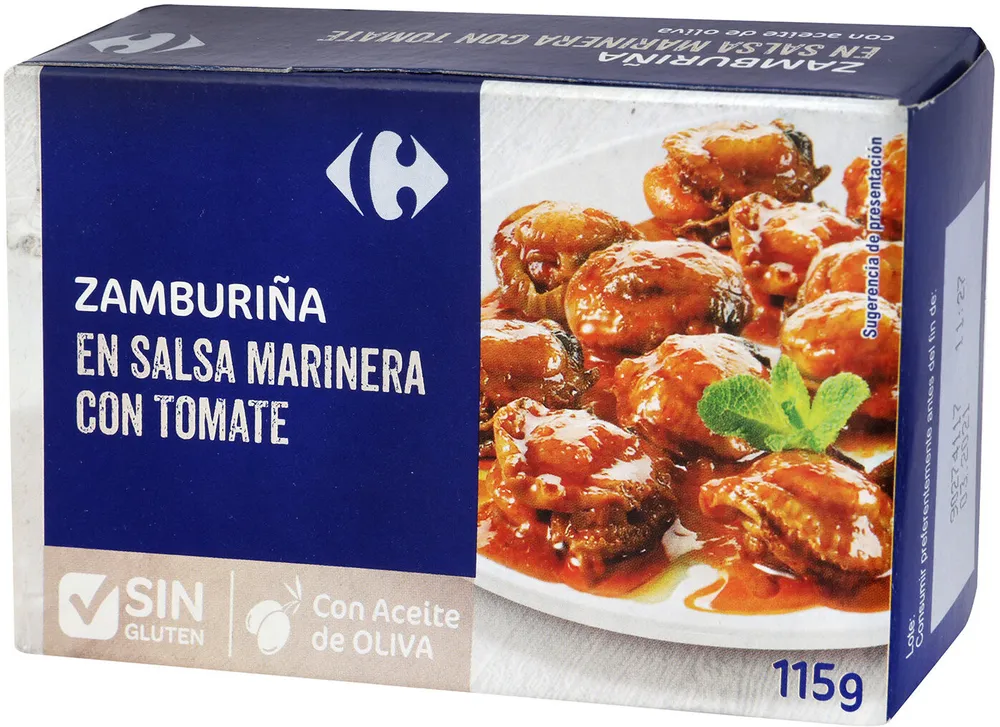 Zamburiñas en salsa marinera con tomate