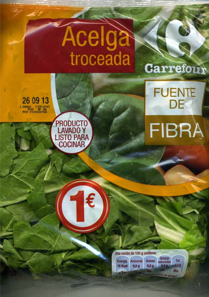 Acelga troceada