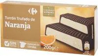 Turrón trufado de naranja